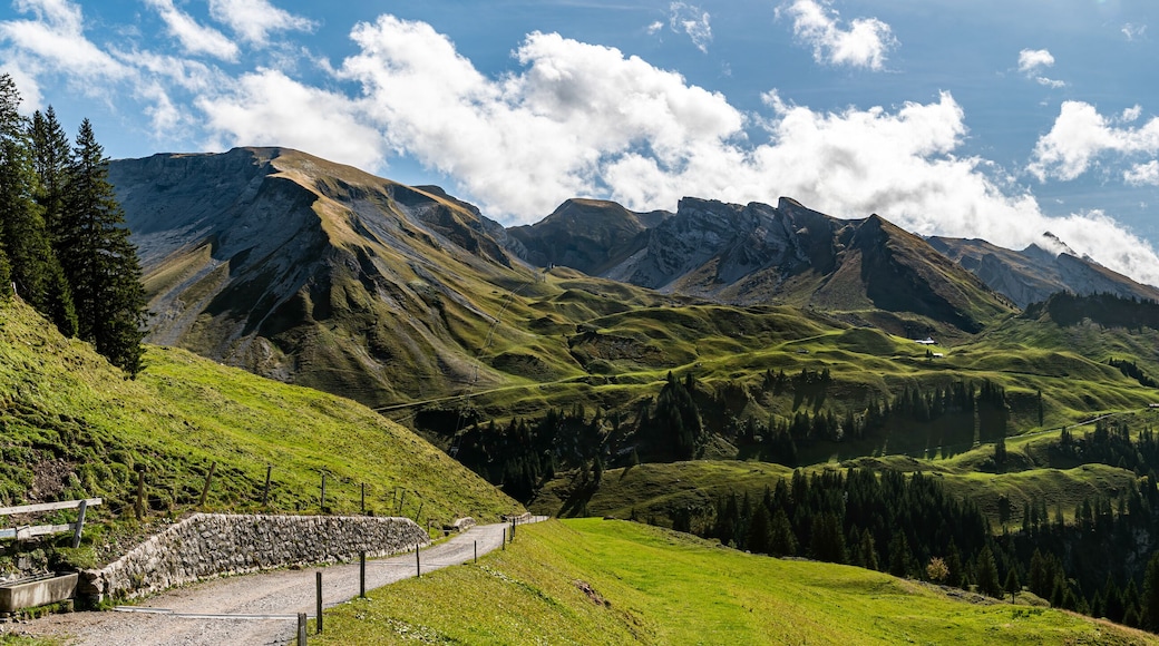 Beautiful mountains as seen from Klewenalp in canton of Nidwalden