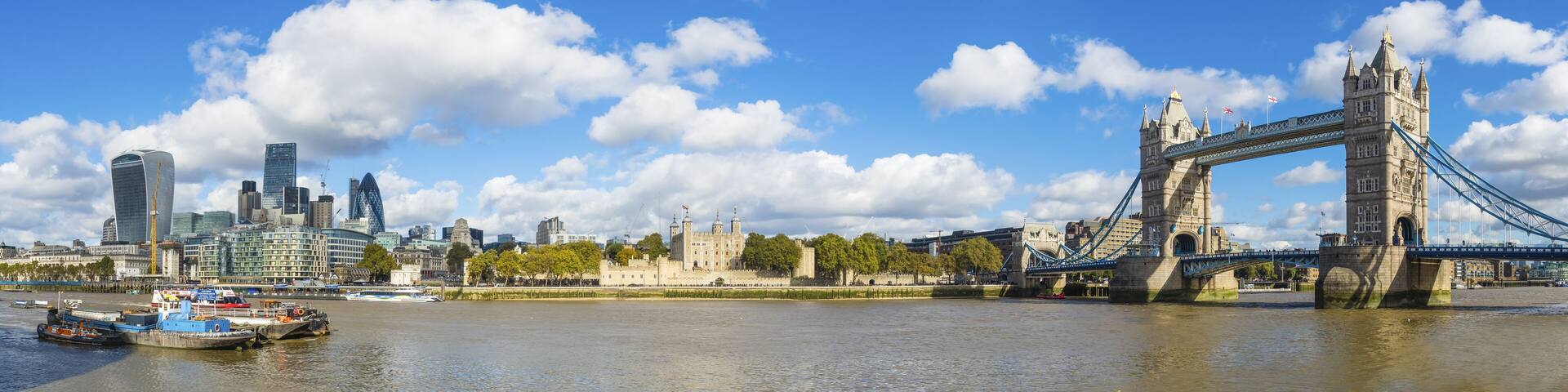 UK- London- view at City of London- River Thames and Tower Bridge; Shutterstock ID 547712974