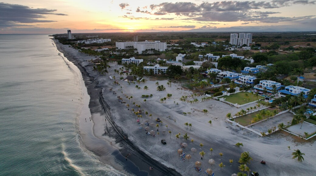 Aerial views from over Playa Blanca, Panama