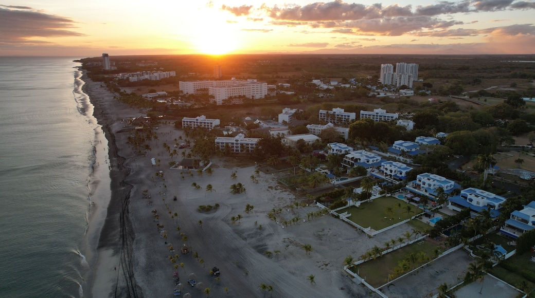 Aerial views from over Playa Blanca, Panama
