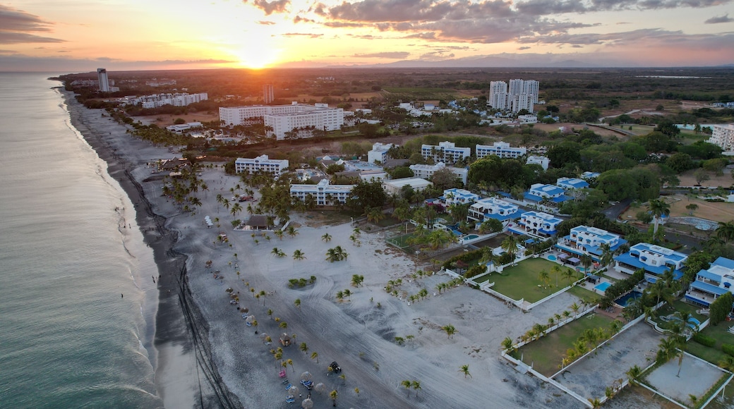 Aerial views from over Playa Blanca, Panama