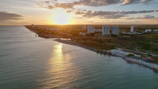 Aerial views from over Playa Blanca, Panama