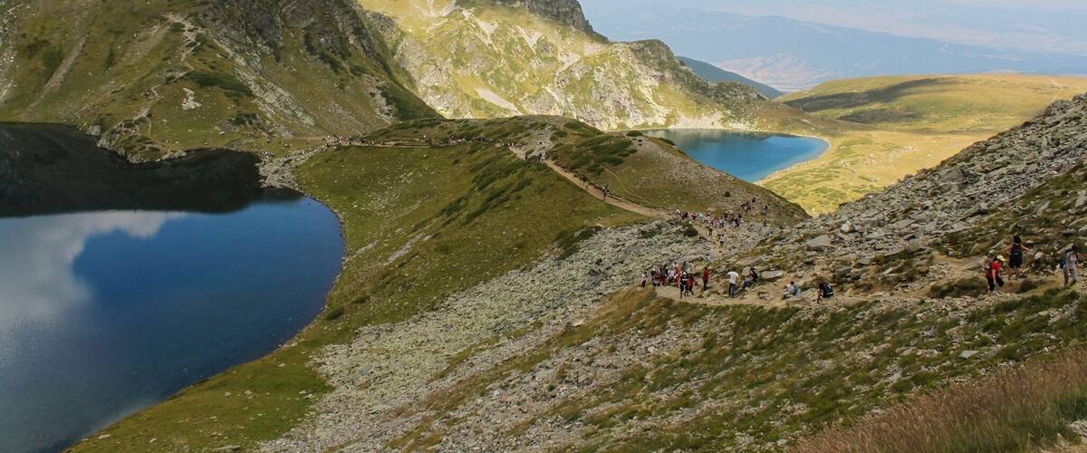 One of Bulgaria's dream destinations! Spectacular views over the clear blue water of the lakes!