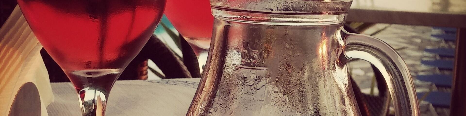 Enjoying the local rose by the pool.