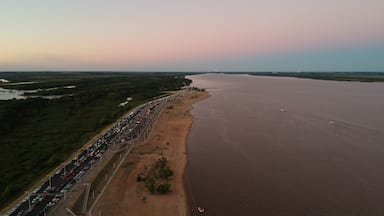 Sunset on the beach in Concepción del Uruguay, Entre Ríos, Argentina