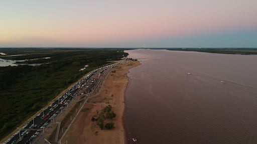 Sunset on the beach in Concepción del Uruguay, Entre Ríos, Argentina