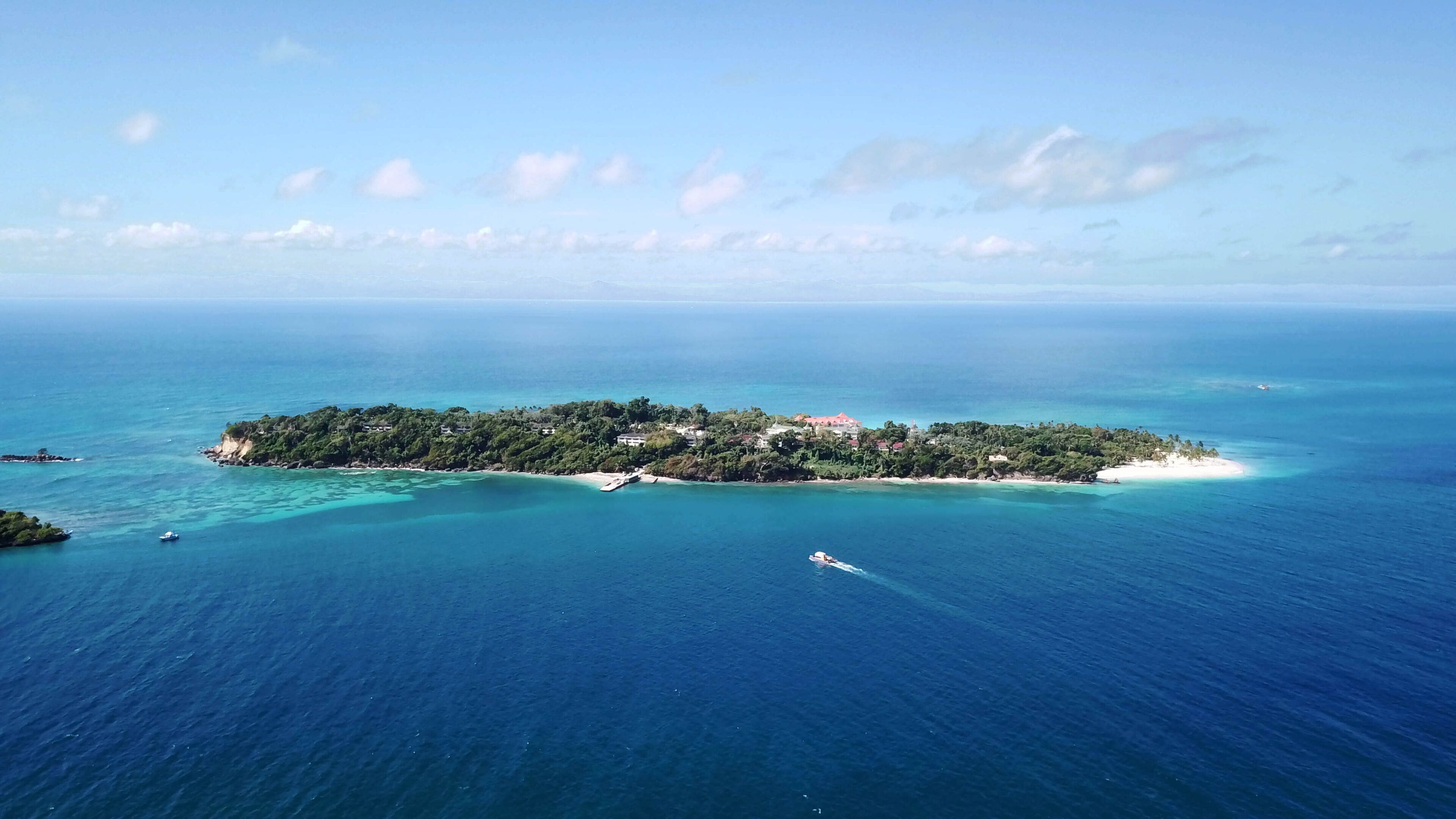 Cayo Levantado Island, Samaná Peninsula, Dominican Republic. Island with paradisiacal beach in Central America