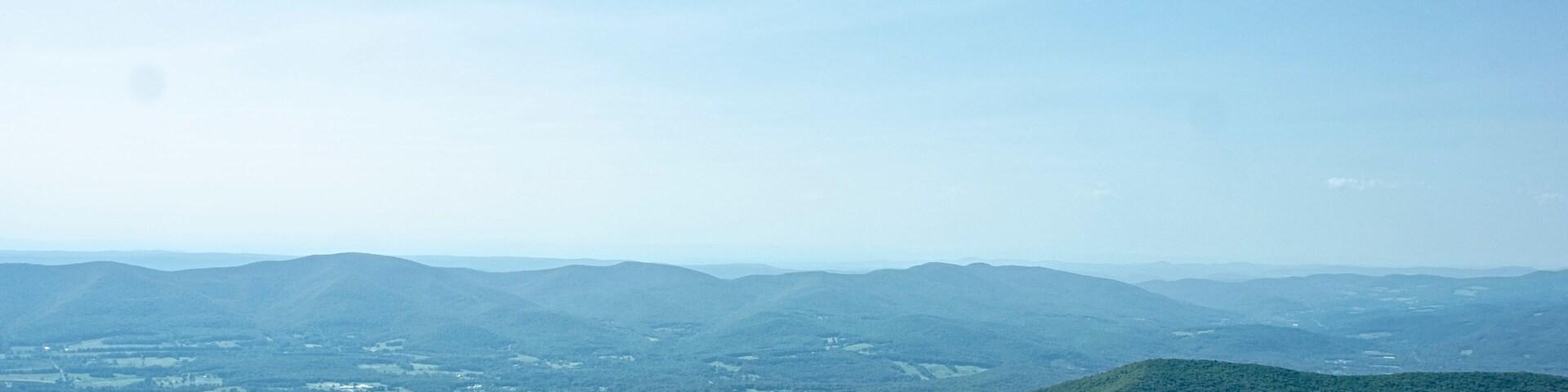 North View from atop the war memorial on Mount Greylock in Adams, Massachusetts. On clear days you can see into New York and Vermont as well.