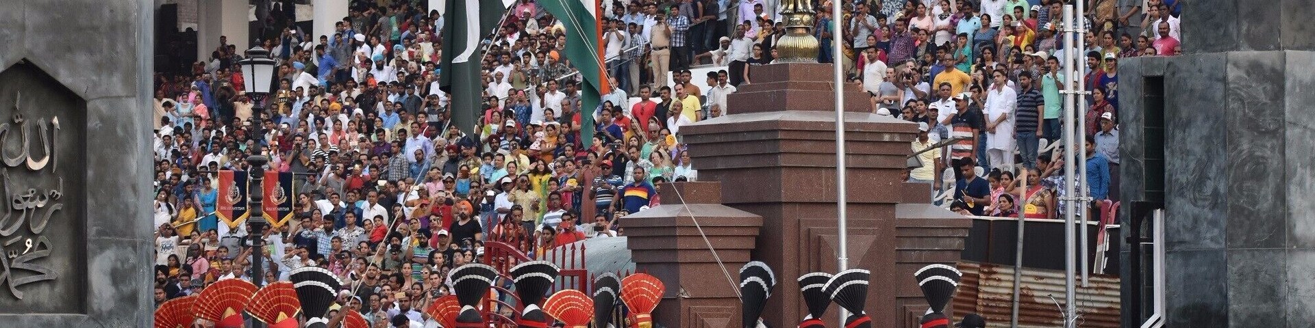 Lower the Pakistan and India flags.