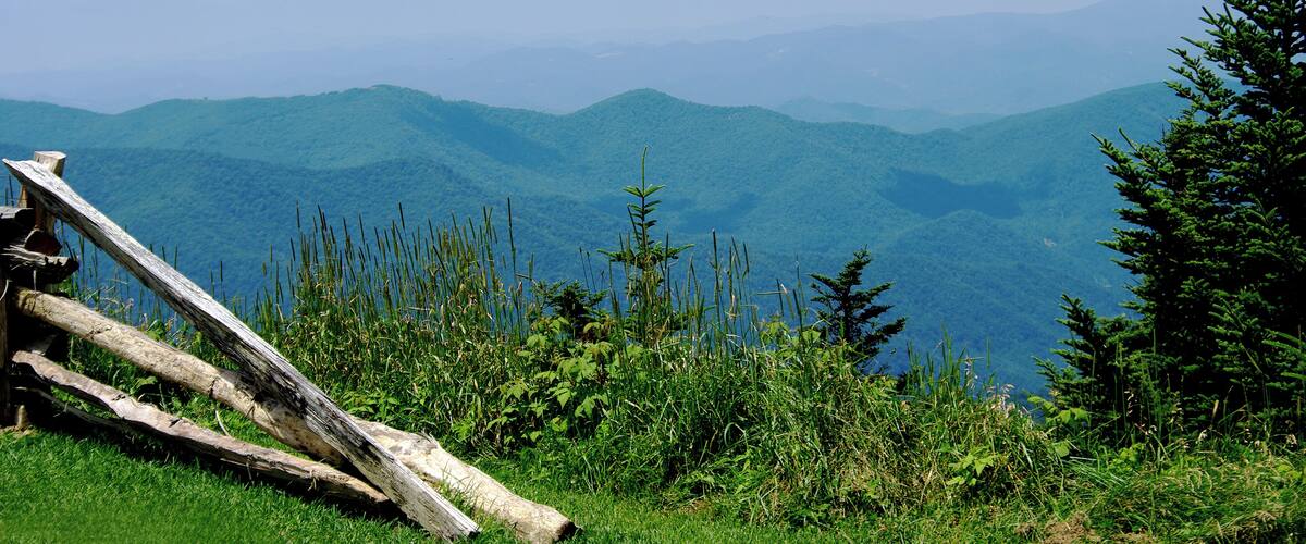 A view along the Blue Ridge Parkway.