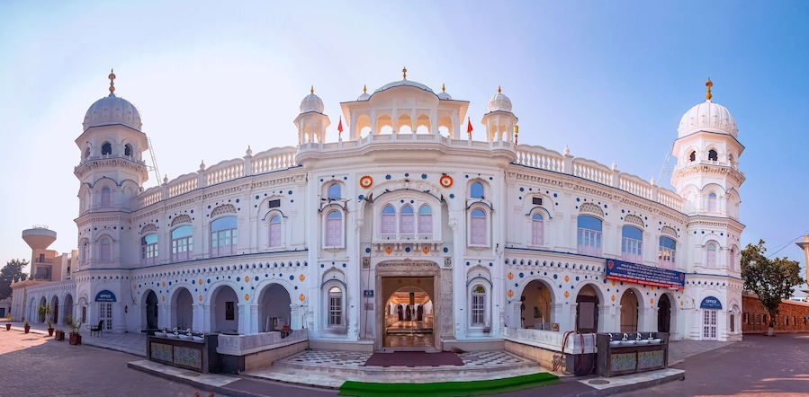 Nankana Sahib, Punjab, Pakistan - April, 12, 2020: The Sarovar (Holiest Pool), Gurdwara Janamasthan Guru Nanak Dev Ji, located at Nankana Sahib District.