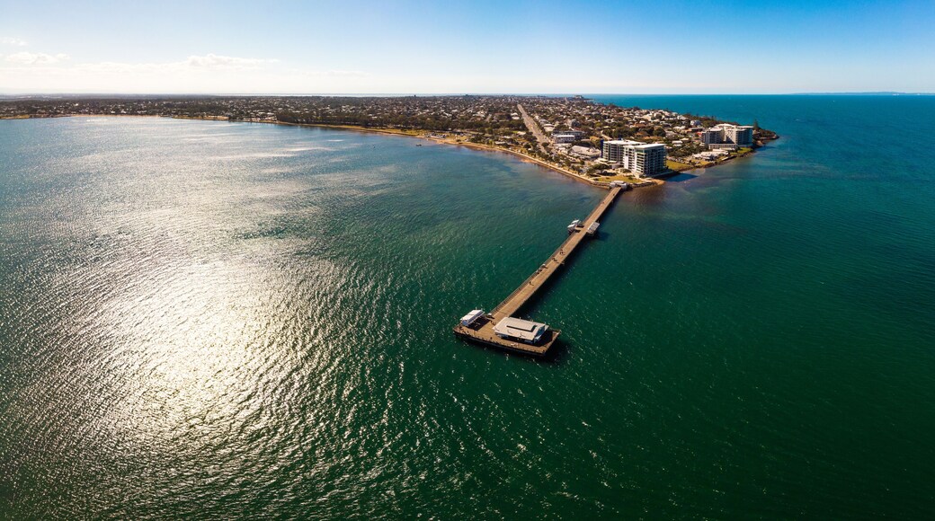 Woody Point Jetty is a landmark on the Moreton Bay on Redcliffe peninsula, Brisbane, Australia