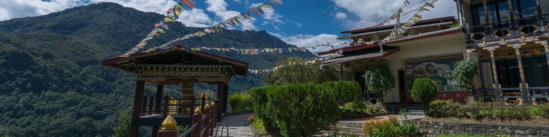 Nice hotel view in Bhutan