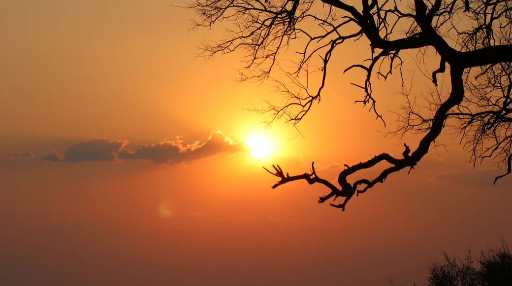 The setting sun casts a glow on the canals of the Namushasha.