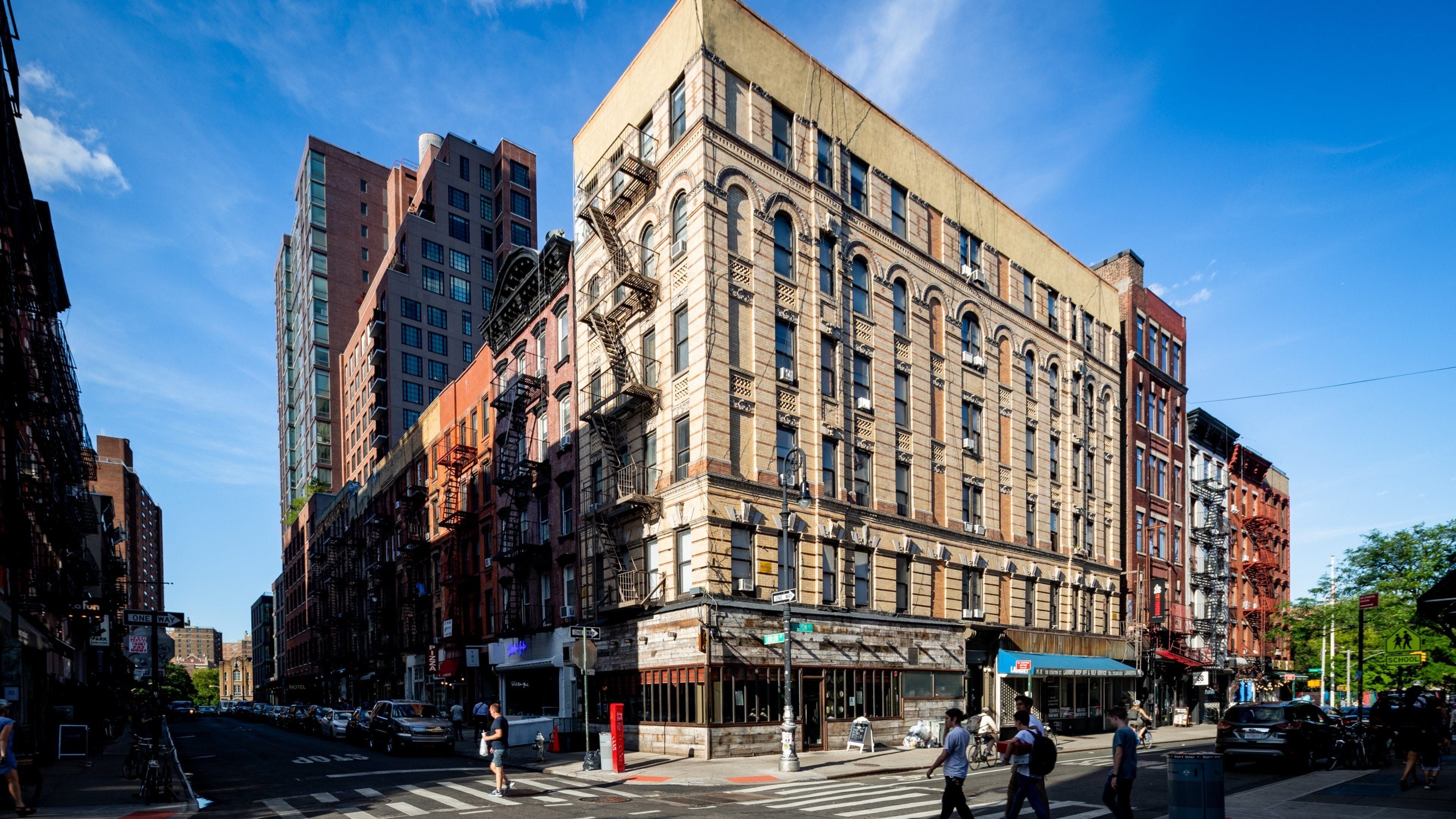 Lower East Side which includes street scenes