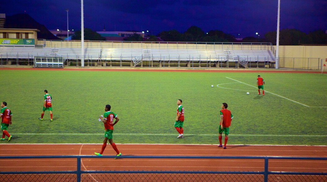 Oranjestad caracterizando um evento desportivo
