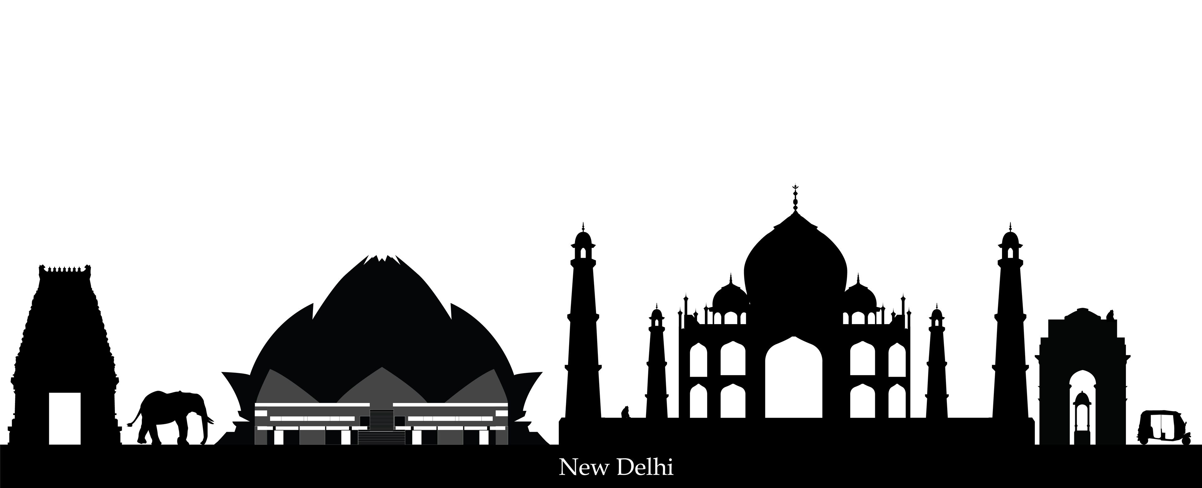 india new delhi skyline