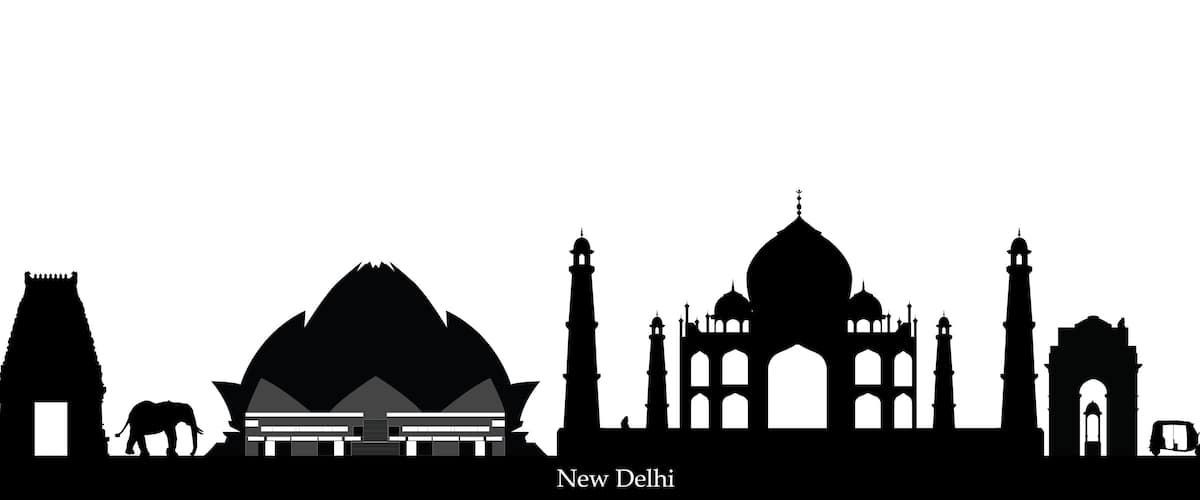 india new delhi skyline