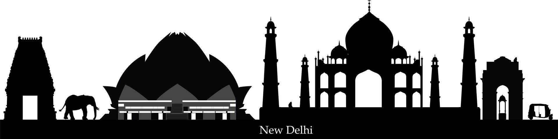 india new delhi skyline