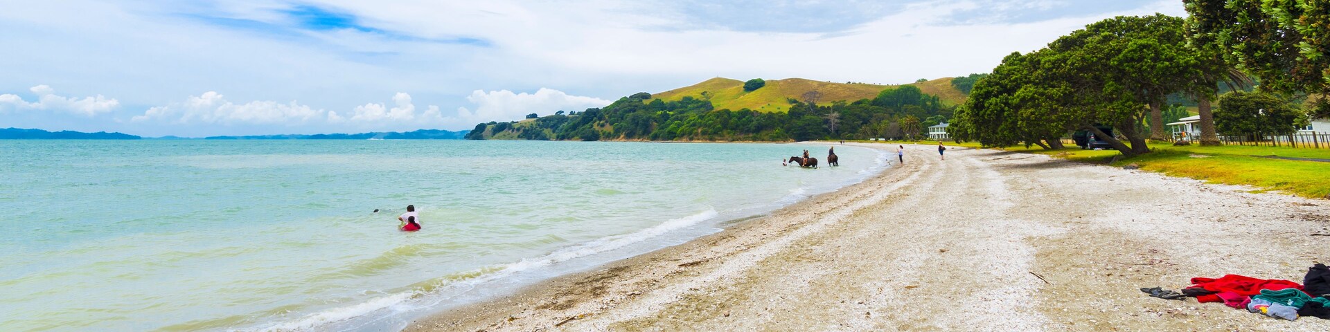 Panoramic Scenery of Umupuia Beach Maraetai, Auckland New Zealand