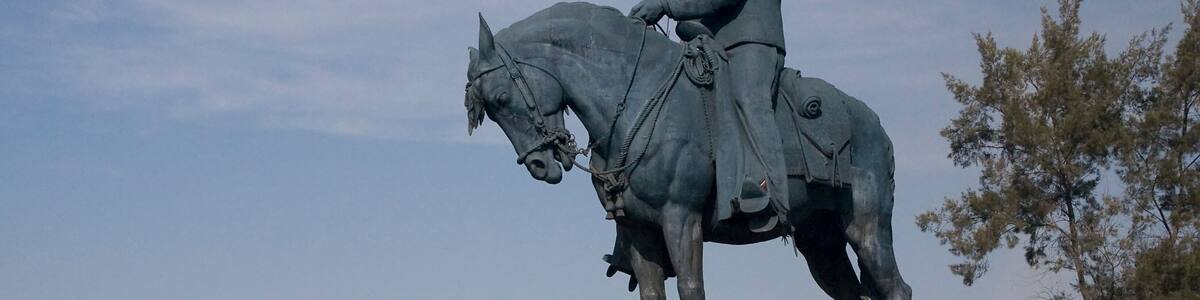 Huge Statue Emiliano Zapatarevolutionary hero Toluca Mexico