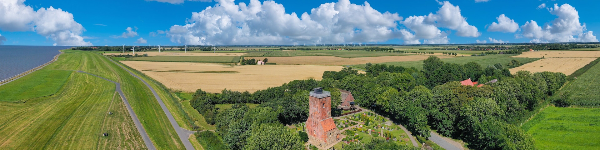 Panorama aerial view of ox tower in Imsum
