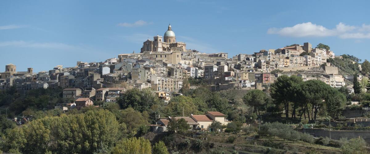 City view, Piazza Armerina, Province of Enna, Sicily, Italy, Europe
