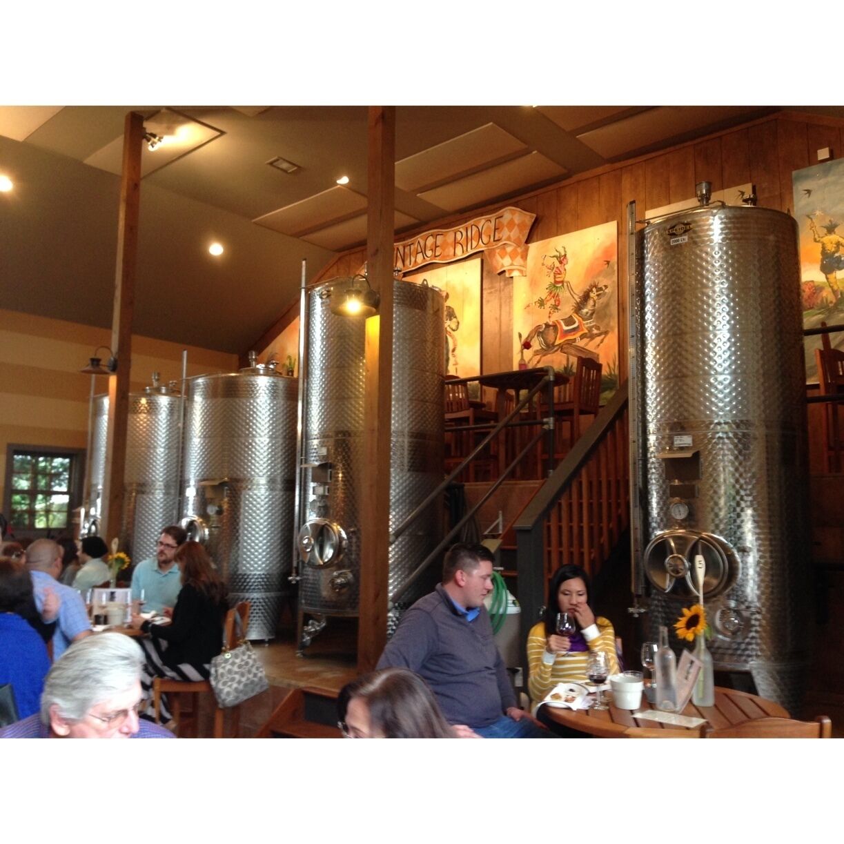 Wine tour today. Started with Vintage Ridge, very nice winery, setting and ambiance. They offer wine tasting pairings of their wines with small tapas style food for each wine. The Syrah was my favorite. Very worth a try. 