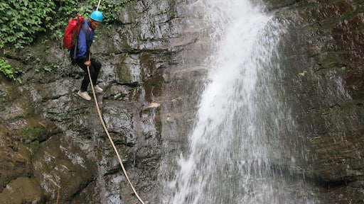 Canyoning with Borderlands Adventure Resort was one of the best things we did in Nepal. Rappelling down waterfalls is a huge thrill and getting to do it yourself after only a 20min pep talk feels like such an achievement.