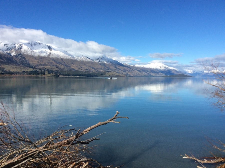 Kinloch offers a great view of Lake Wakatipu and the Dart River boats speeding around. It's across the lake from Glenorchy and worth a stop.