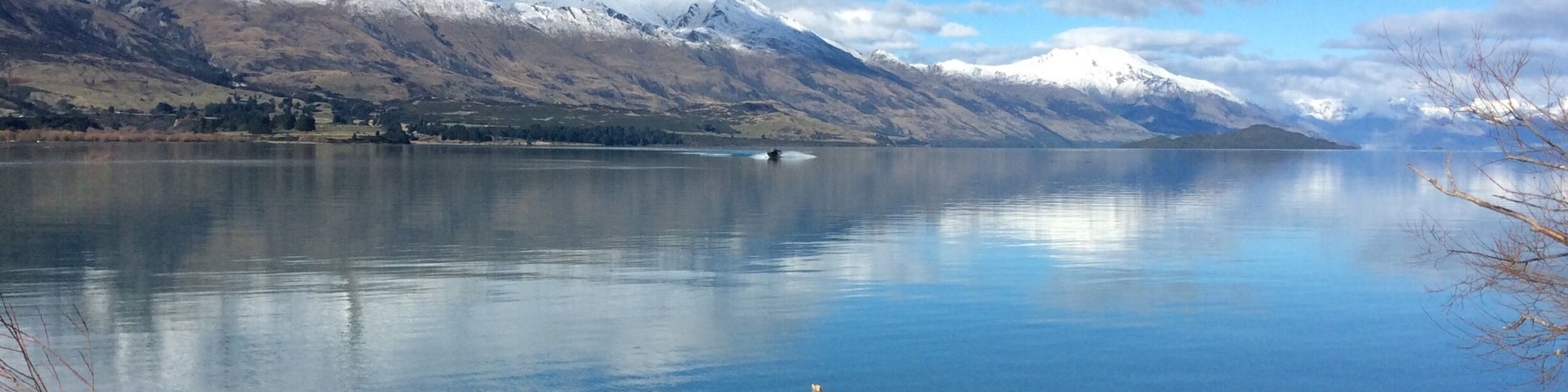 Kinloch offers a great view of Lake Wakatipu and the Dart River boats speeding around. It's across the lake from Glenorchy and worth a stop.
