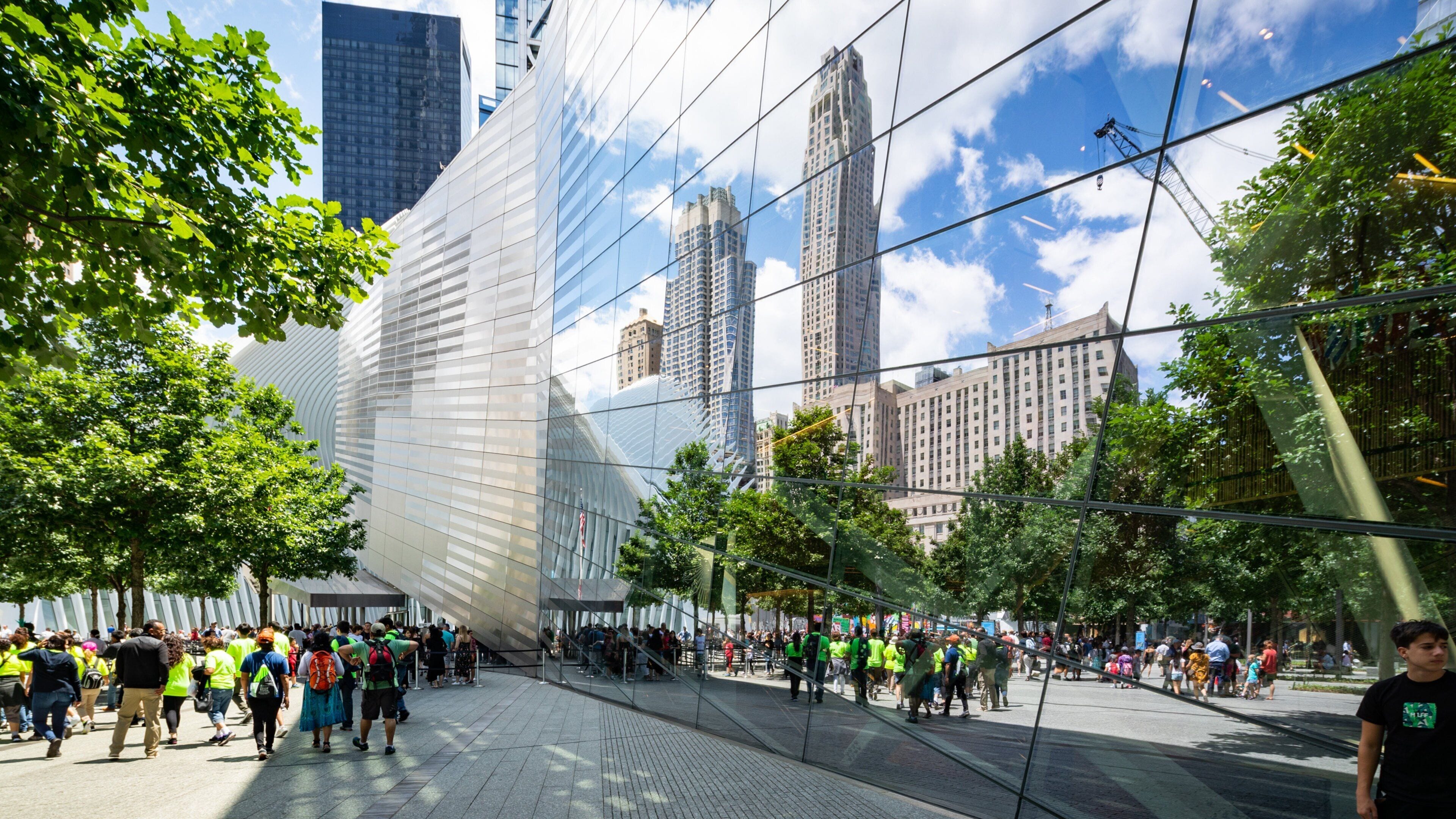 The National September 11 Memorial which includes street scenes