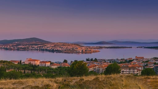 sunset over the lake