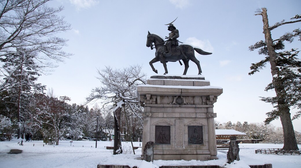 Statue of Masamune Date in Aobayama Park Sendai, Miyagi Prefecture, Japan