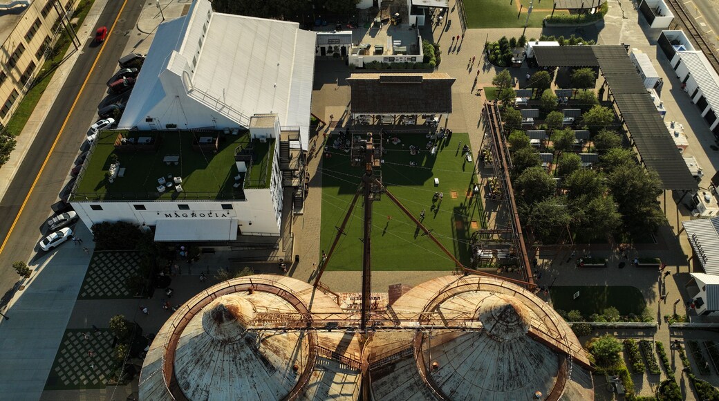 Aerial view of the Magnolia Silos in Waco, Texas USA