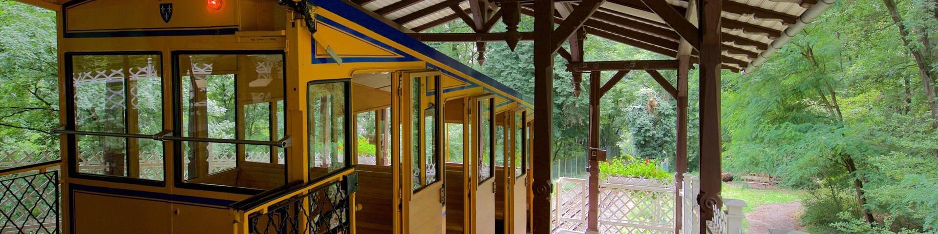 登山纜車 呈现出 鐵路收藏品 和 內部景觀