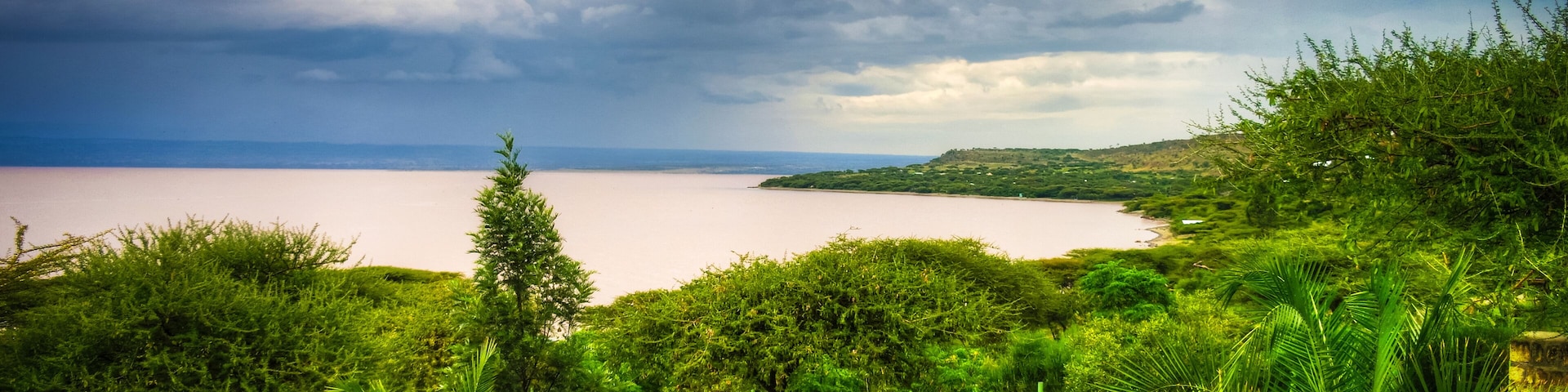 Landscape of Langano lake coastline, Oromia, Ethiopia