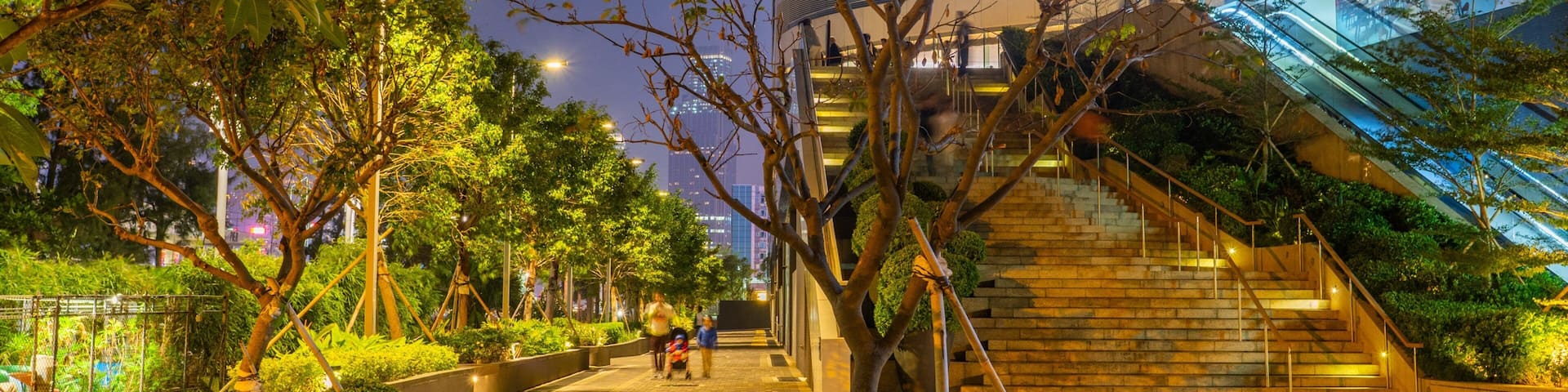 Hung Hom Promenade featuring night scenes