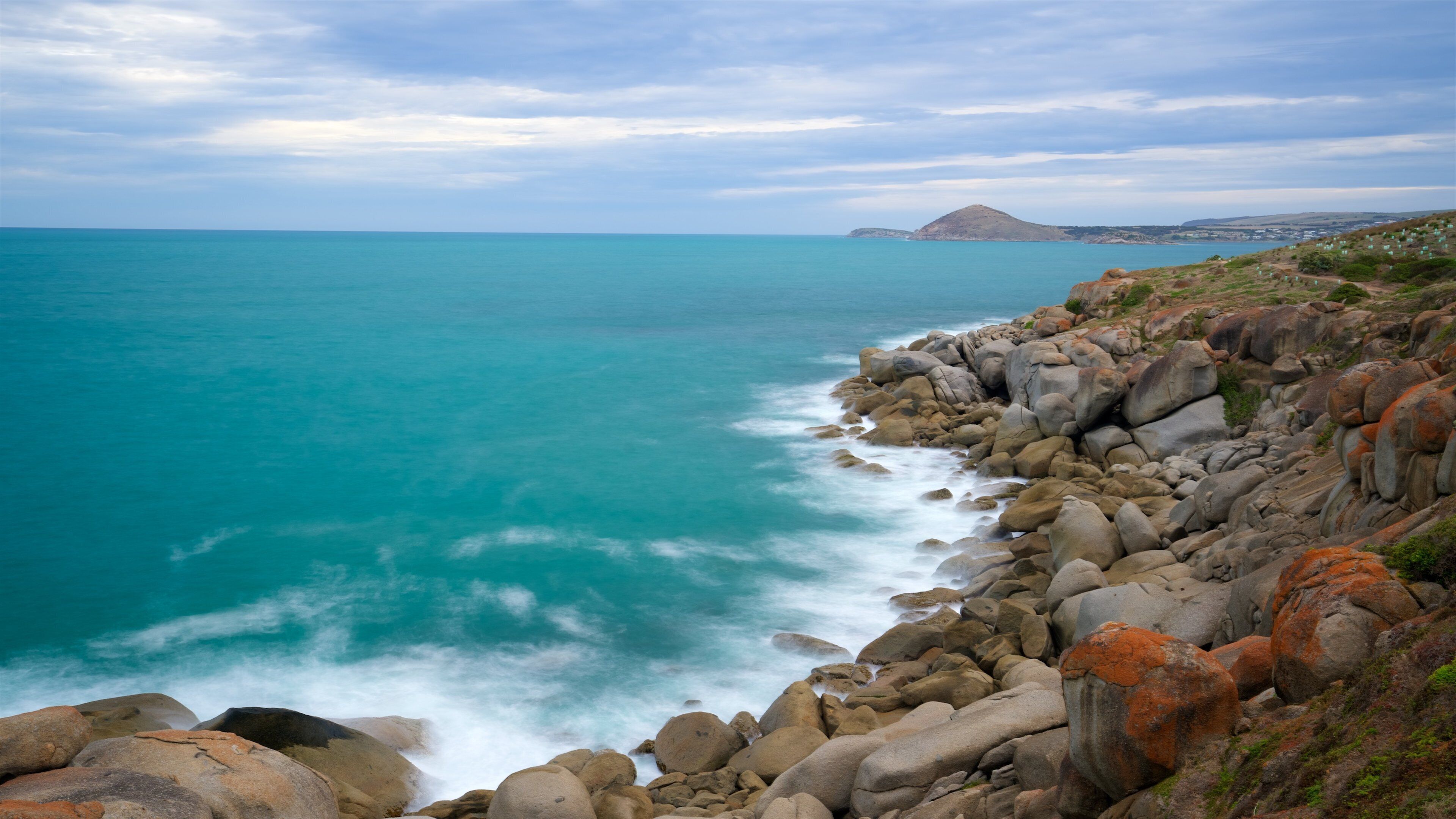 Fleurieu Peninsula featuring rocky coastline and general coastal views