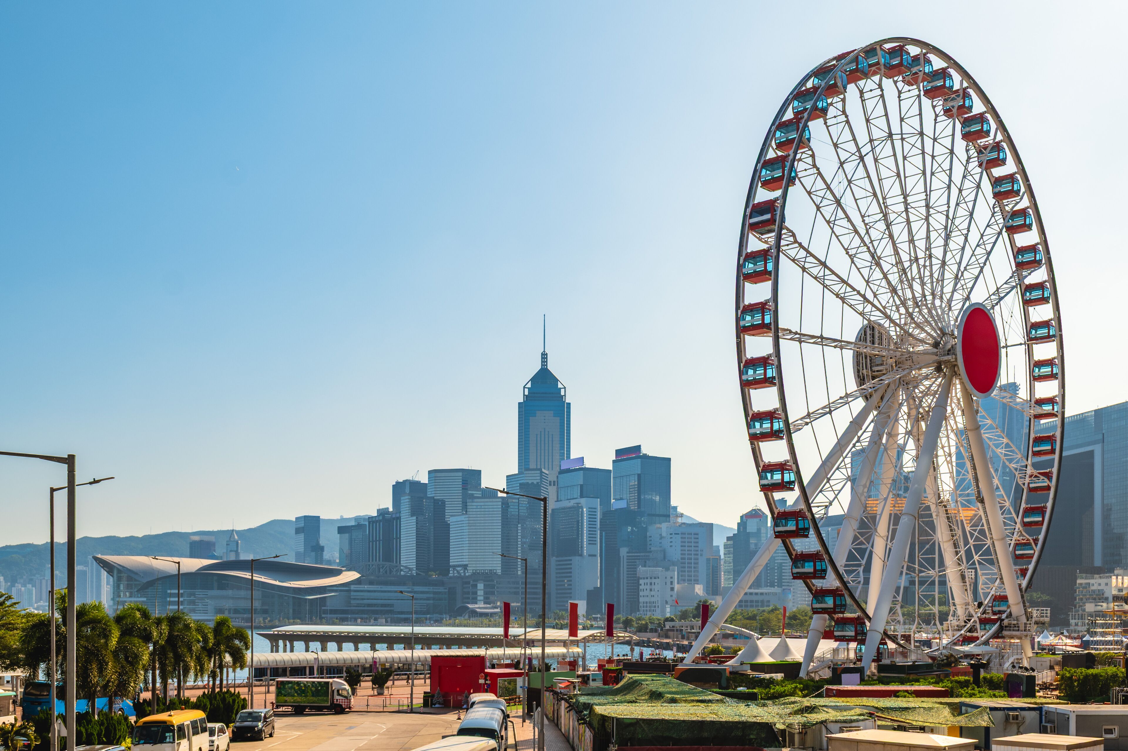 Hong Kong Observation Wheel at the Central Harbourfront, Central, Hong Kong, China