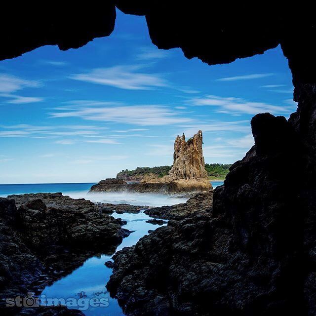 From the "mossie cave" at Cathedral Rock in Kiama. Really cool spot to visit, just take the replent!!  Love the #SouthCoast  #stimages2016roadtrip #seeaustralia