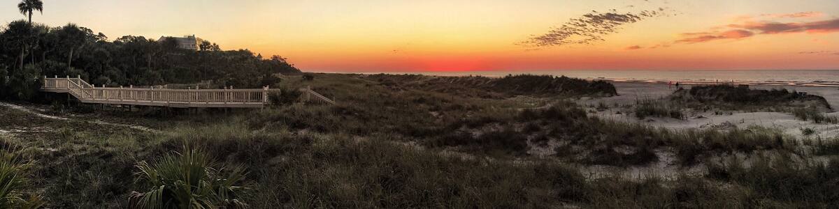 Warm sunrise on Hilton Head in South Carolina