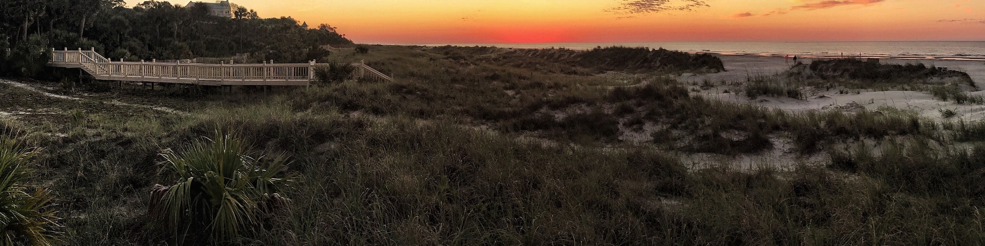 Warm sunrise on Hilton Head in South Carolina