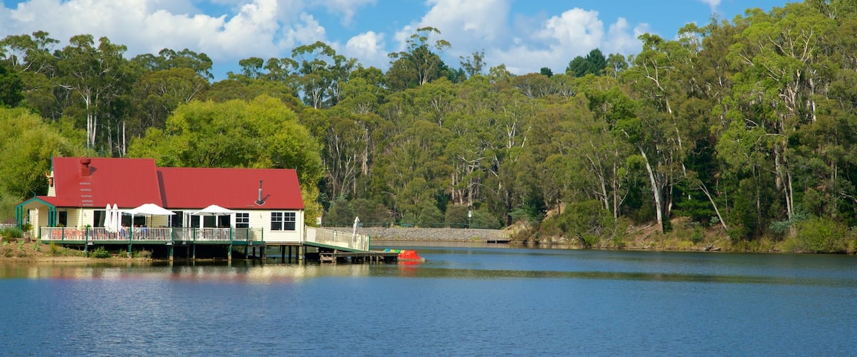 Daylesford featuring a lake or waterhole and a house