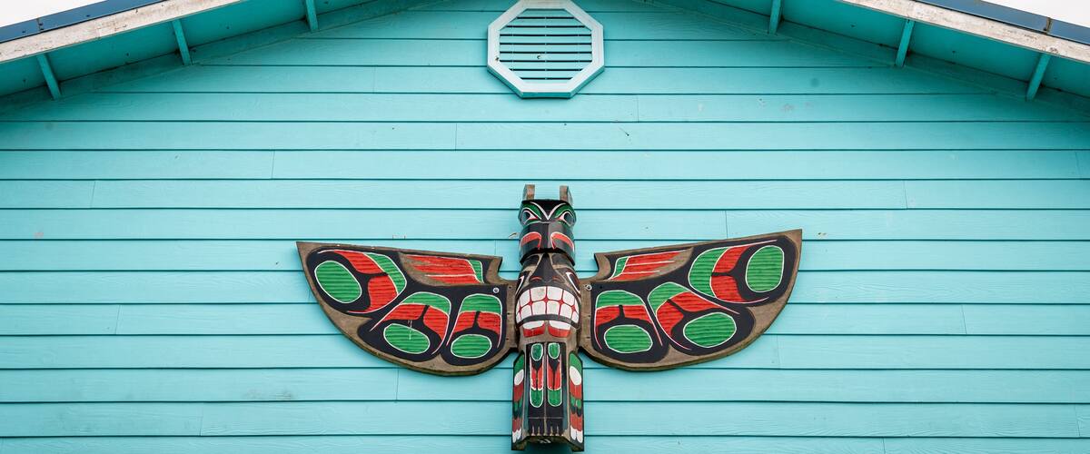 Neah Bay featuring outdoor art