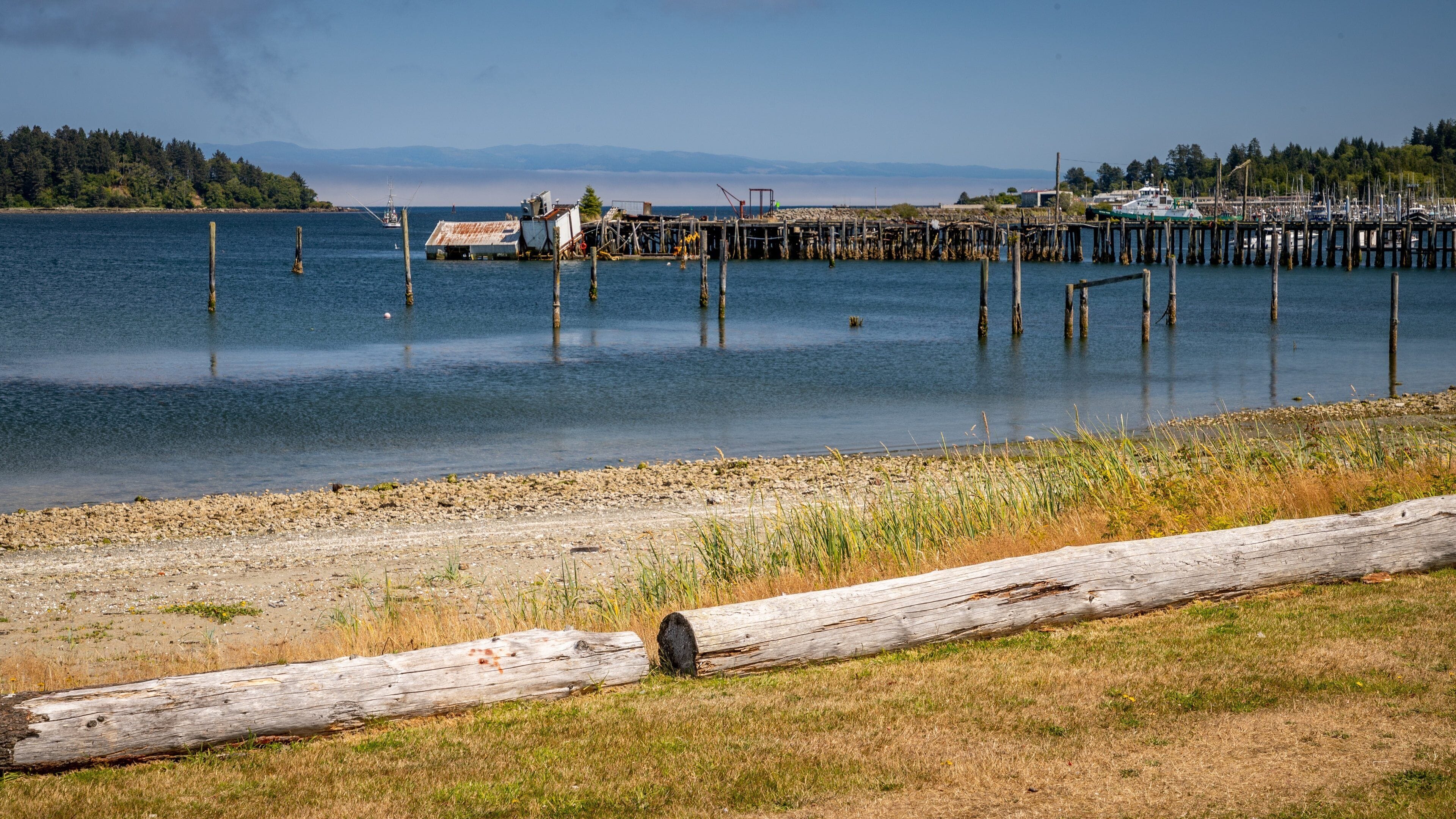 Neah Bay featuring a bay or harbor