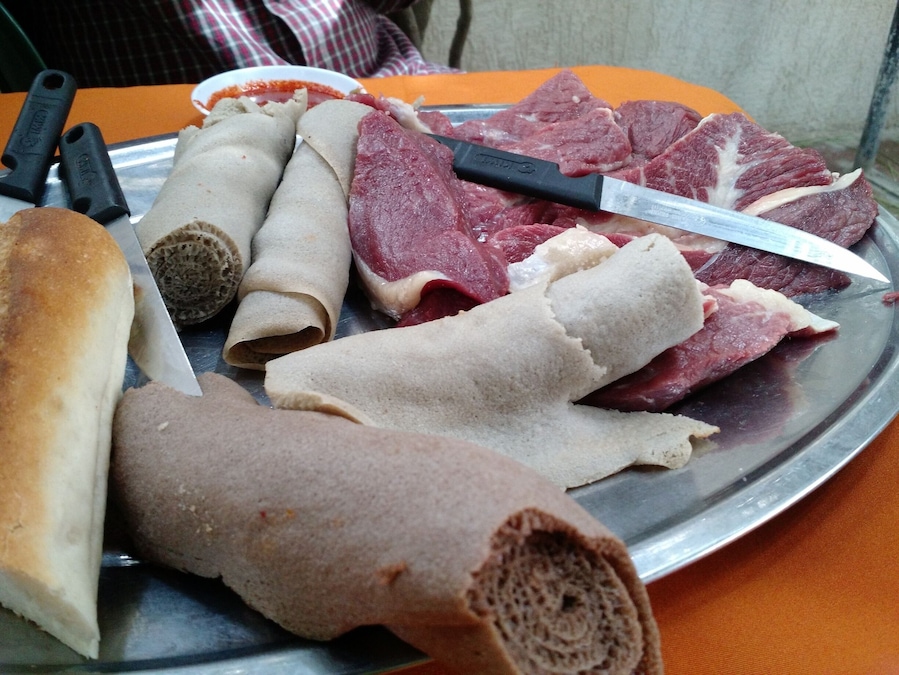 This is what folks eat on Thursdays. This could be the original steak tartar.