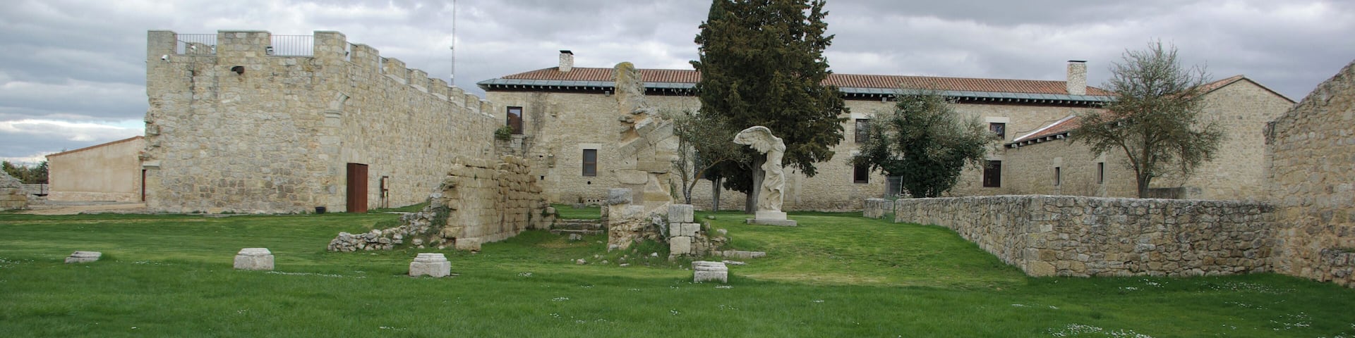 Cloister ruins of Saint Mary of Matallana monastery in Villalba de los Alcores (Valladolid, Spain).