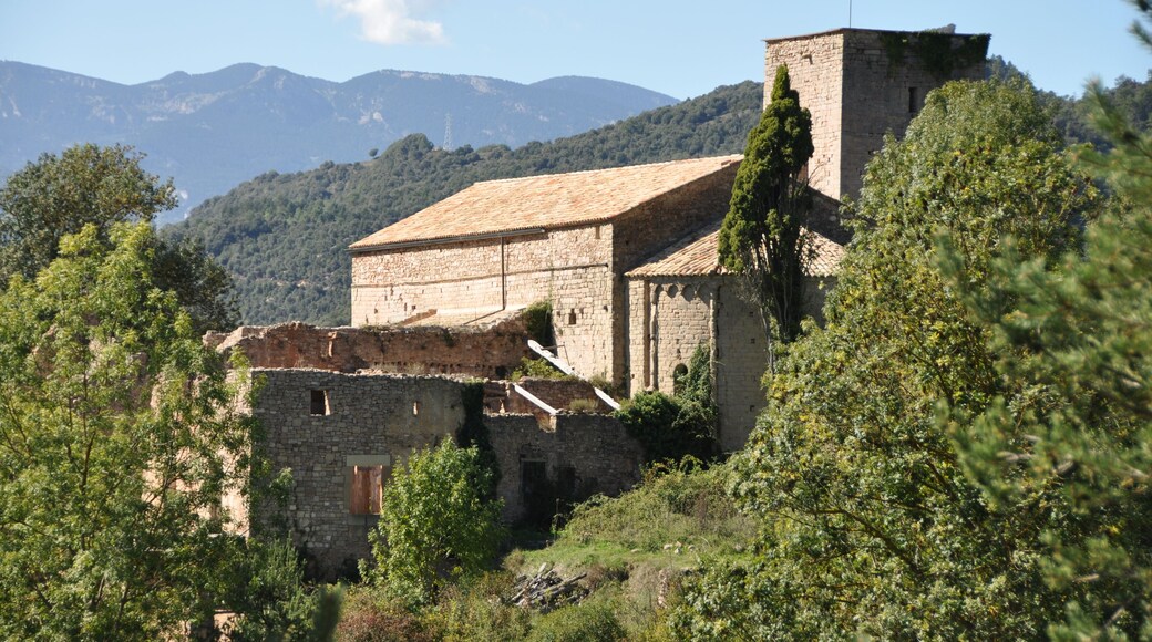 La Quar. Sant Pere de la Portella benedictine abbey. Its church was consecrated in 1035.