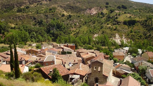 View of the village of Valdesotos, Guadalajara, Castile-La Mancha, Spain.
